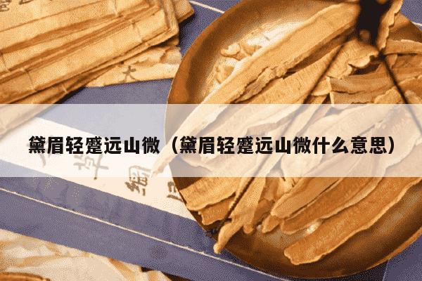 黛眉轻蹙远山微（黛眉轻蹙远山微什么意思）