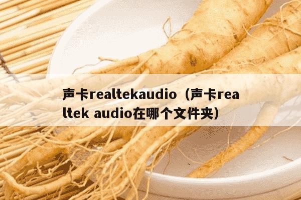 声卡realtekaudio（声卡realtek audio在哪个文件夹）