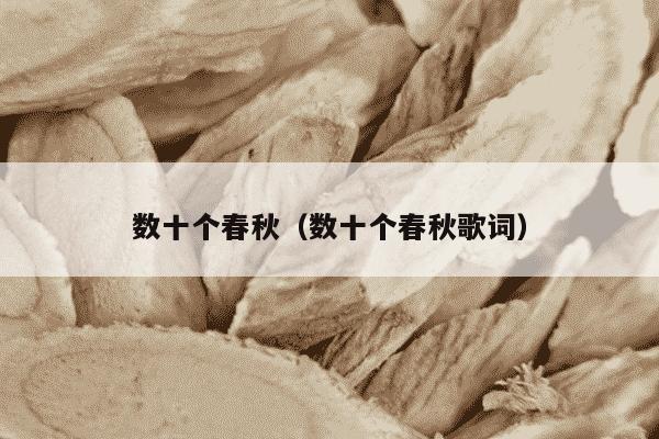 数十个春秋（数十个春秋歌词）