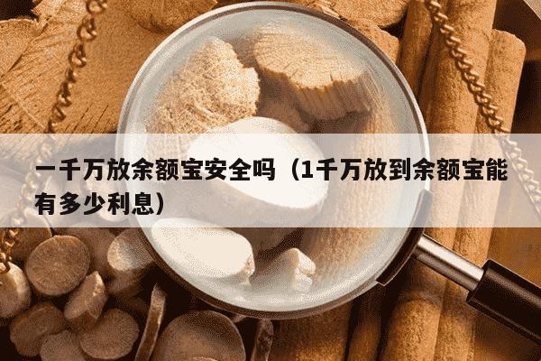 一千万放余额宝安全吗（1千万放到余额宝能有多少利息）