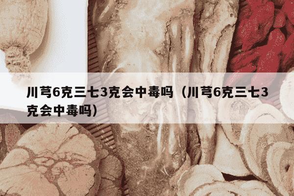 川芎6克三七3克会中毒吗（川芎6克三七3克会中毒吗）