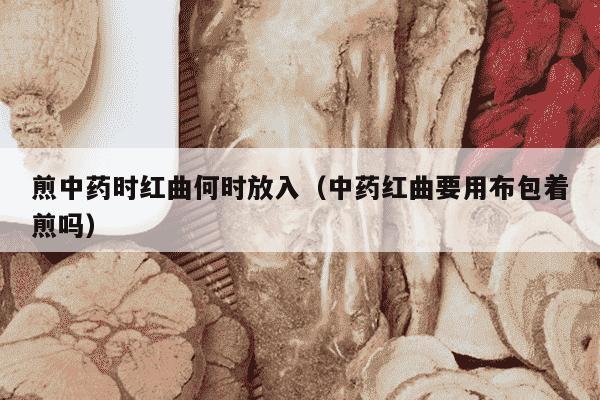 煎中药时红曲何时放入（中药红曲要用布包着煎吗）