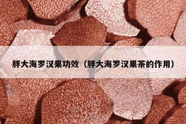胖大海罗汉果功效（胖大海罗汉果茶的作用）