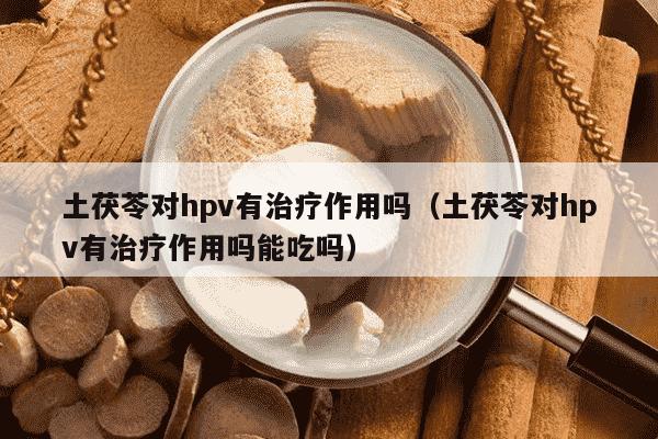 土茯苓对hpv有治疗作用吗（土茯苓对hpv有治疗作用吗能吃吗）