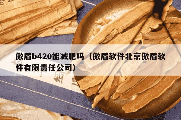 傲盾b420能减肥吗（傲盾软件北京傲盾软件有限责任公司）