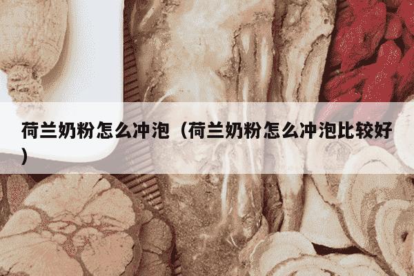 荷兰奶粉怎么冲泡（荷兰奶粉怎么冲泡比较好）