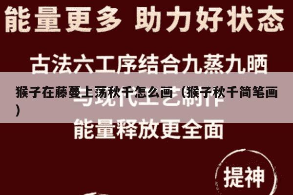 猴子在藤蔓上荡秋千怎么画（猴子秋千简笔画）