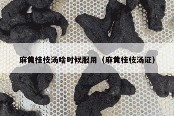 麻黄桂枝汤啥时候服用（麻黄桂枝汤证）