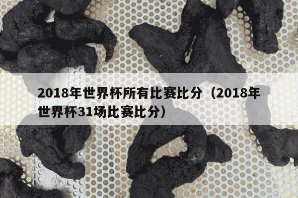2018年世界杯所有比赛比分（2018年世界杯31场比赛比分）