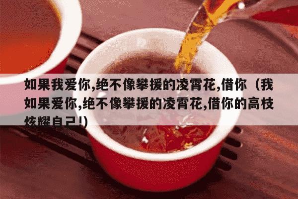 如果我爱你,绝不像攀援的凌霄花,借你（我如果爱你,绝不像攀援的凌霄花,借你的高枝炫耀自己!）