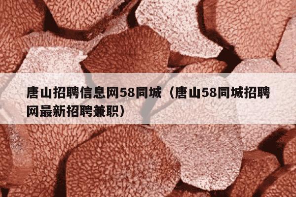 唐山招聘信息网58同城（唐山58同城招聘网最新招聘兼职）