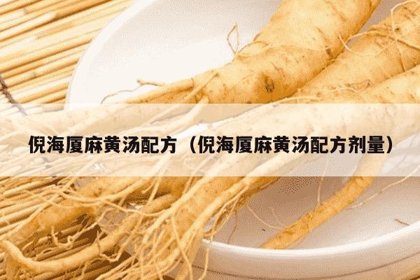 倪海厦麻黄汤配方（倪海厦麻黄汤配方剂量）