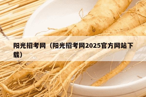 阳光招考网（阳光招考网2025官方网站下载）