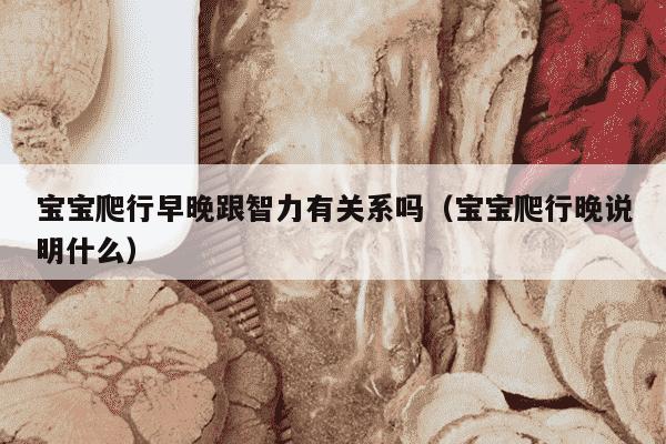 宝宝爬行早晚跟智力有关系吗（宝宝爬行晚说明什么）