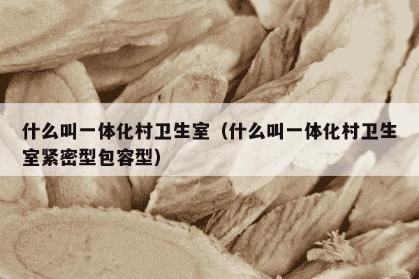 什么叫一体化村卫生室（什么叫一体化村卫生室紧密型包容型）