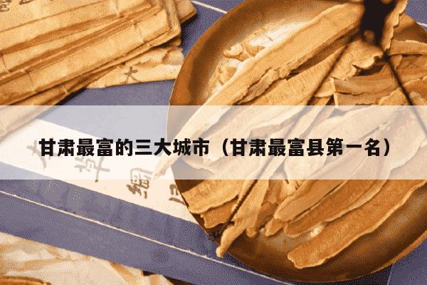 甘肃最富的三大城市（甘肃最富县第一名）