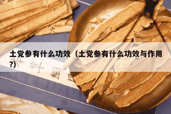 土党参有什么功效（土党参有什么功效与作用?）
