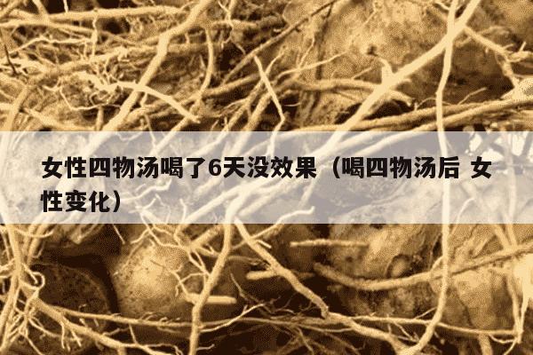 女性四物汤喝了6天没效果（喝四物汤后 女性变化）