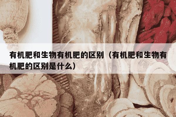 有机肥和生物有机肥的区别（有机肥和生物有机肥的区别是什么）