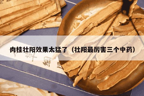 肉桂壮阳效果太猛了（壮阳最厉害三个中药）
