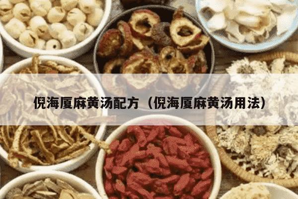 倪海厦麻黄汤配方（倪海厦麻黄汤用法）