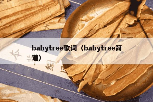 babytree歌词（babytree简谱）