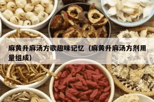 麻黄升麻汤方歌趣味记忆（麻黄升麻汤方剂用量组成）