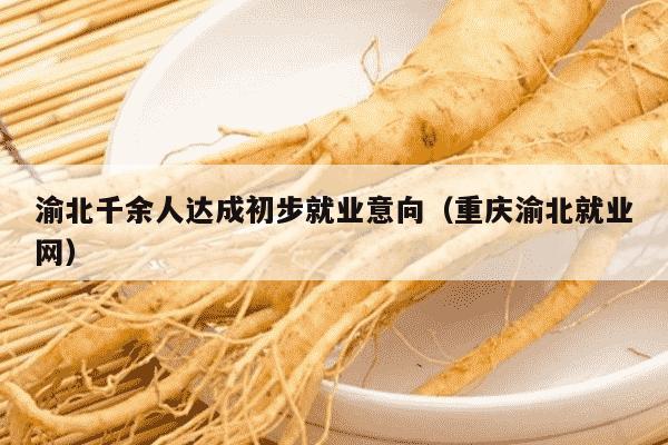 渝北千余人达成初步就业意向（重庆渝北就业网）