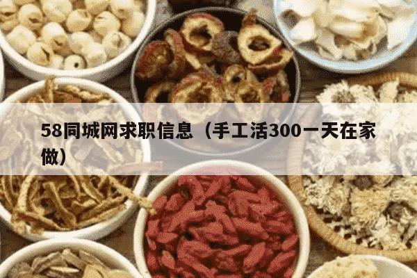 58同城网求职信息（手工活300一天在家做）