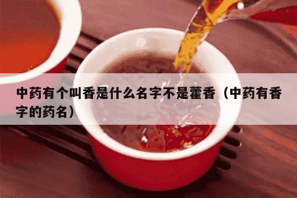 中药有个叫香是什么名字不是藿香（中药有香字的药名）