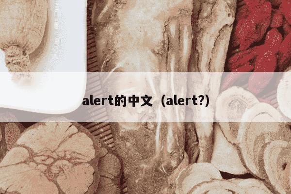 alert的中文（alert?）
