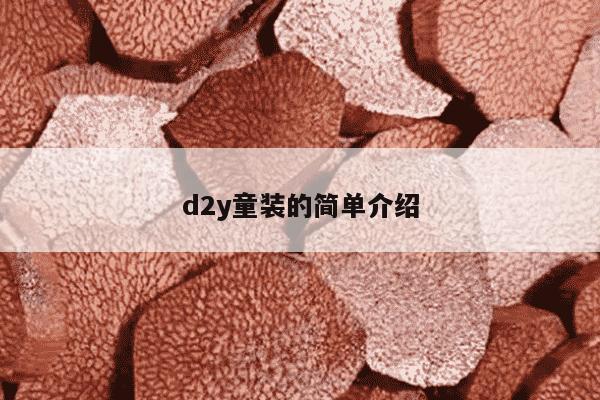 d2y童装的简单介绍