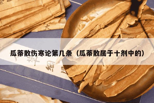 瓜蒂散伤寒论第几条（瓜蒂散属于十剂中的）