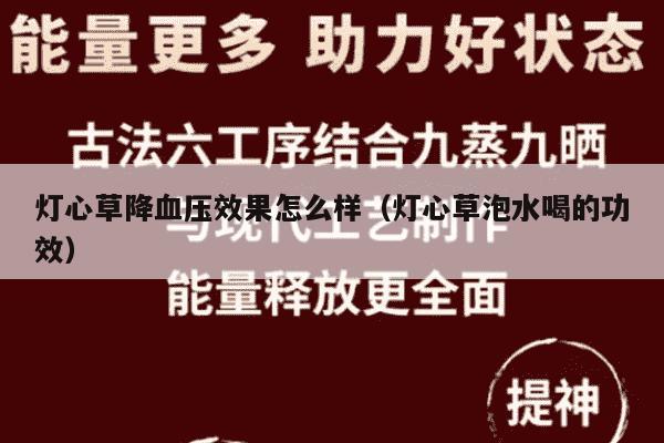 灯心草降血压效果怎么样（灯心草泡水喝的功效）