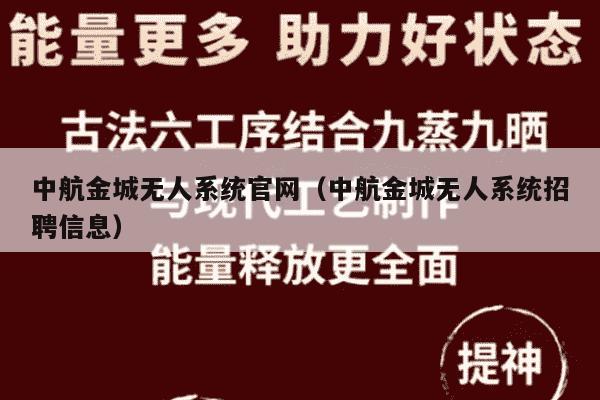 中航金城无人系统官网（中航金城无人系统招聘信息）
