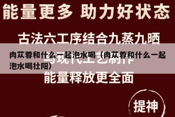 肉苁蓉和什么一起泡水喝（肉苁蓉和什么一起泡水喝壮阳）