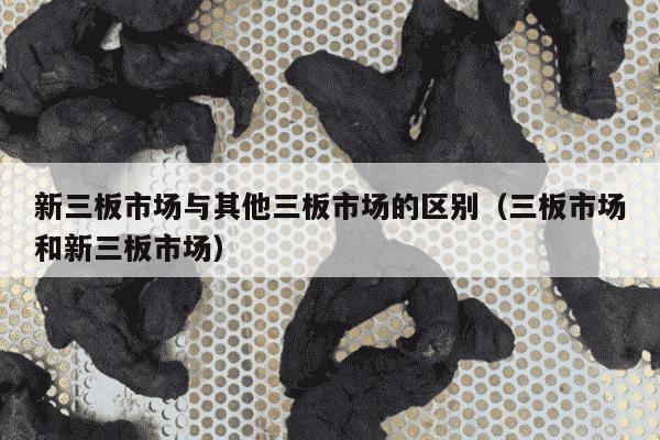 新三板市场与其他三板市场的区别（三板市场和新三板市场）