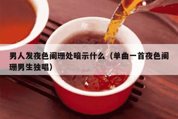 男人发夜色阑珊处暗示什么（单曲一首夜色阑珊男生独唱）