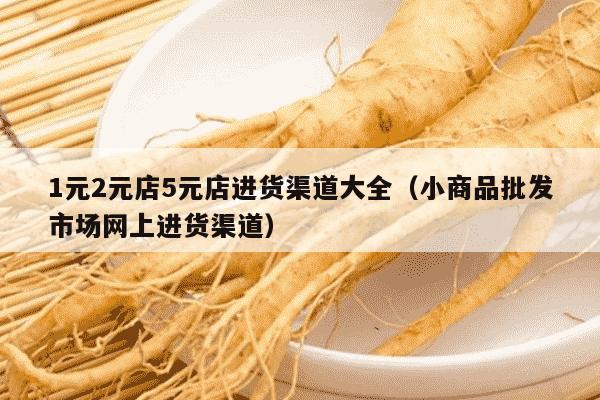 1元2元店5元店进货渠道大全（小商品批发市场网上进货渠道）