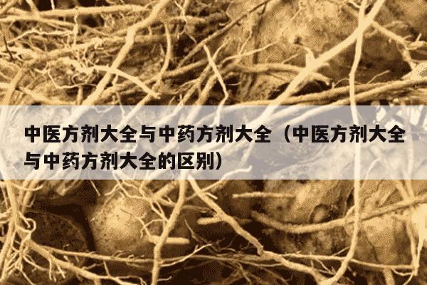 中医方剂大全与中药方剂大全（中医方剂大全与中药方剂大全的区别）