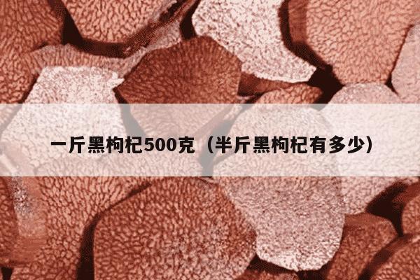 一斤黑枸杞500克（半斤黑枸杞有多少）