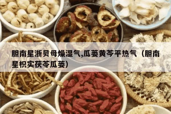 胆南星浙贝母燥湿气,瓜蒌黄芩平热气（胆南星枳实茯苓瓜蒌）