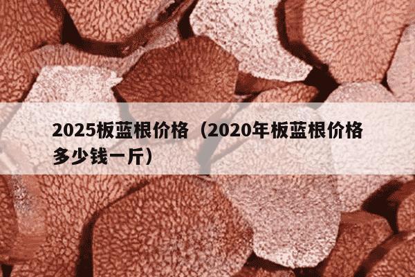 2025板蓝根价格（2020年板蓝根价格多少钱一斤）