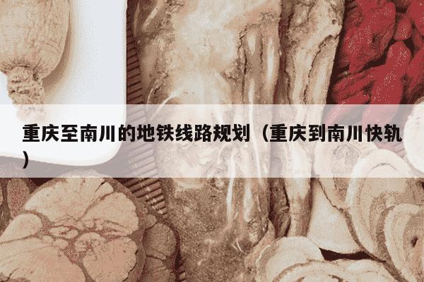 重庆至南川的地铁线路规划（重庆到南川快轨）