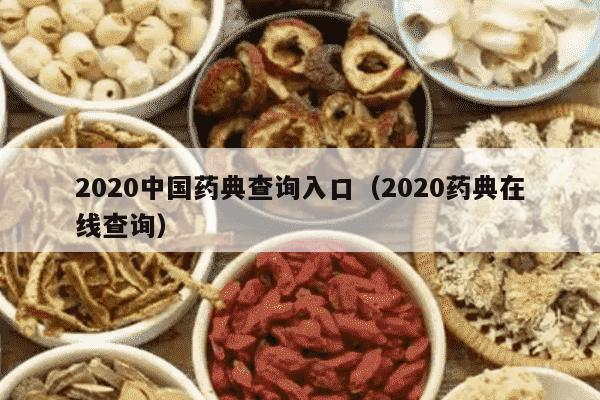 2020中国药典查询入口（2020药典在线查询）