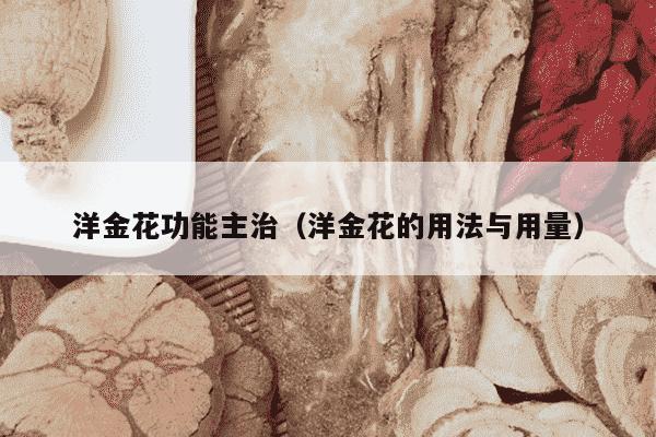 洋金花功能主治（洋金花的用法与用量）