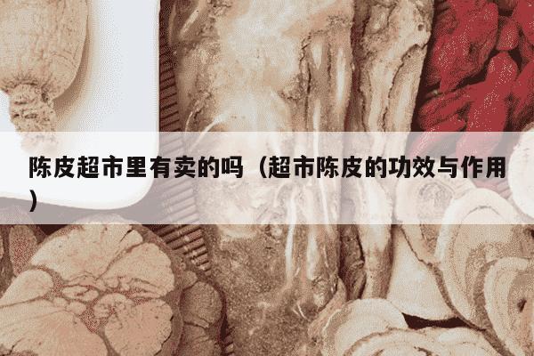 陈皮超市里有卖的吗（超市陈皮的功效与作用）