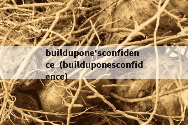 buildupone'sconfidence（builduponesconfidence）