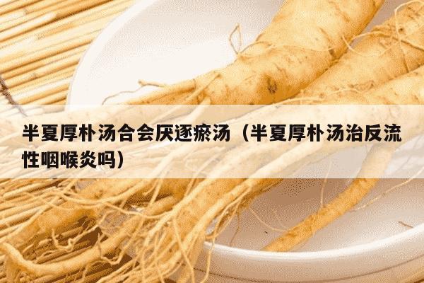 半夏厚朴汤合会厌逐瘀汤（半夏厚朴汤治反流性咽喉炎吗）