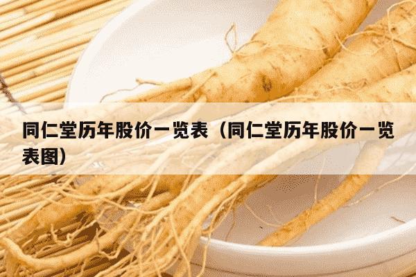 同仁堂历年股价一览表（同仁堂历年股价一览表图）